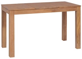 Jedálenský stôl, tíkový masív s prirodným povrchom 120x60x76 cm