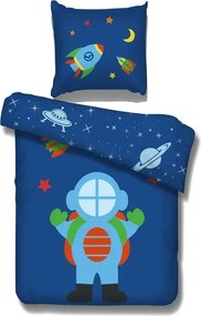 Detské obliečky Astronaut 140x235 cm – Bavlnená vesmírna misia v tmavomodrej