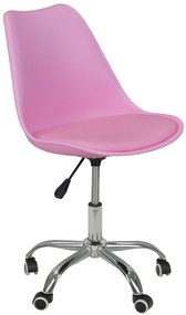 Ružová kancelárska stolička MILANO