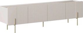 TV stolík Malmi 200 cm - kašmírová / zlatá