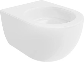Mexen Carmen, závesná WC misa 490x365x340 mm, Rimless Tornádo, biela lesklá, 3388XX00T