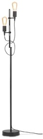 Čierna stojacia lampa s kovovým tienidlom (výška 152 cm) Seattle – it's about RoMi