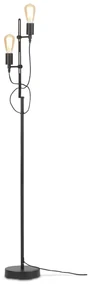 Čierna stojacia lampa s kovovým tienidlom (výška 152 cm) Seattle – it's about RoMi