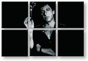 Ručne maľovaný POP Art obraz SCARFACE-AL PACINO 6 dielny XXL Akcia al8 | rôzne rozmery