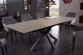 Jedálenský stôl Eternity 180-225cm vzhľad keramický betón