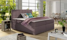 Posteľ Boxspring Alicia 200 x 180, tm. ružová (látka - ba 08/soro 65)