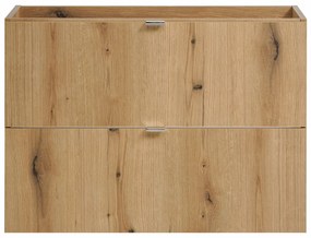 Závěsná skříňka Nova Oak II se zápustným umyvadlem 80 cm dub coast evoke