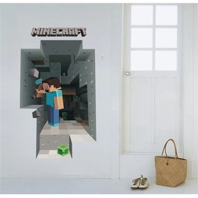 Veselá Stena Samolepka na stenu na stenu Minecraft Veľkosť: 79 x 44 cm