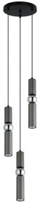 ITALUX PND-14290-3-GR - Luster na lanku ISIDORA 3xGU10/25W/230V antracit/chróm