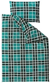 Flanelové obliečky KOSTKA zelené Rozmer obliečky: 2 ks 70 x 90 cm | 200 x 220 cm