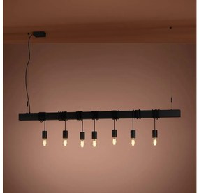 Eglo 39938 - Luster na lanku TOWNSHEND-B 7xE27/40W/230V čierna