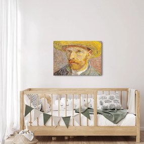 Obraz - Vincent van Gogh, Self-Portrait with a Straw Hat (The Potato Peeler), reprodukcia (70x50 cm)
