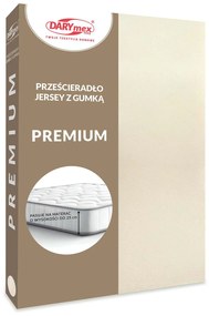 JERSEY PRESTIERADLO PREMIUM 200X220 CM SVETLOBÉŽOVÉ
