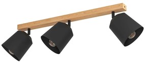 EGLO 900433 COTORRO stropné bodové svietidlo/spot 3xE27 svetlé drevo, čierna