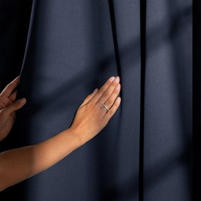 Záves AmeliaHome Blackout s multifunkčnou páskou 140x270 cm tmavomodrý