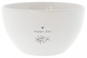 Bowl White/Happy day 13x7cm
