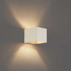 Moderná nástenná lampa béžová G9 štvorcová - Transfer