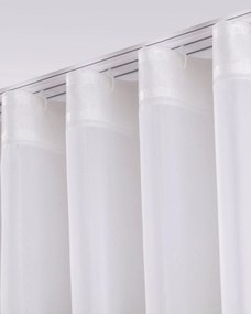 Záclona s riasením WAVE farba produktu krémová látka polopriehľadný, lesklá