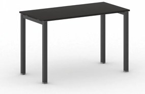 Kancelársky stôl PRIMO SQUARE, 120x60 cm, čierna podnož, wenge