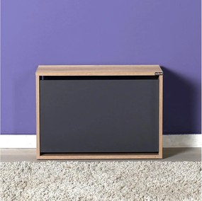 Botník (skrinka na topánky) Tosina 1 (orech svetlý + antracit). Akcia -13%. Vlastná spoľahlivá doprava až k Vám domov. 1094531