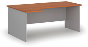 Kancelársky rohový pracovný stôl PRIMO GRAY, 1800 x 1200 mm, ľavý, sivá/čerešňa