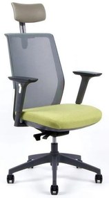 OFFICE PRO Kancelárska stolička PORTIA sivá zelená