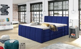 Posteľ boxspring Fresco 180x200 cm, modrá látka