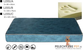 Matrac Cazo | Velvet tyrkys XXL - 120 x 80 cm