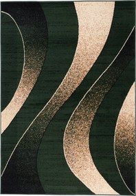 Kusový koberec TAPIS Waves - zelený/béžový