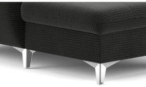 Rozkladacia rohová sedačka do U CATANIA pravá s úložným priestorom grafit