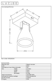 Lucide 05910/05/30 - LED Stmievateľné bodové svietidlo CONCRI 1xGU10/5W/230V