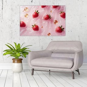 Obraz - Jahody v bublinách (90x60 cm)
