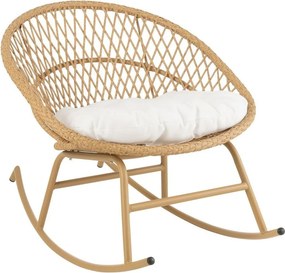 Béžové ratanové hojdacie kresielko Zayo Beige - 118*82*78 cm