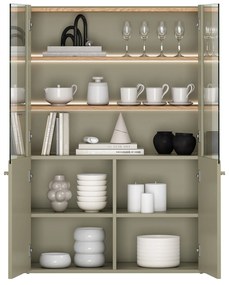 Vitrína Elivo 100 cm - eukalyptus / dub baltic dune