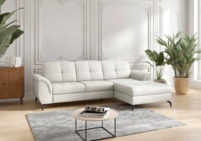 XXXLutz ROHOVÁ SEDAČKA, textil, koža, biela Sit & More - Sedačky - 000144016369