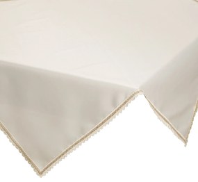 OBRUS S ČIPKOU LACE 85X85 CM KRÉMOVÁ