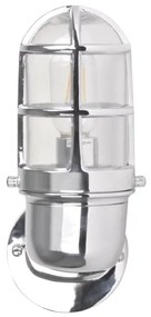 Vonkajšie nástenné svietidlo LUND 1xE27/12W/230V IP44 chróm