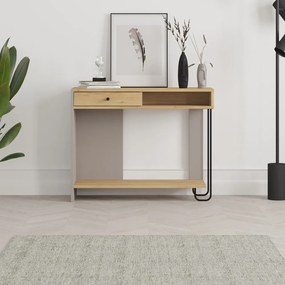 Konzolový stolík s doskou v dubovom dekore 35x100 cm Saturne – Marckeric