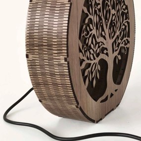 Strom života – drevená lampa s LED osvetlením | RUIF: HDF - Orech 20 cm 4781-115120 LED0602