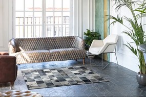 Koberec PATCHWORK 21716 sivý - imitácia kože krava