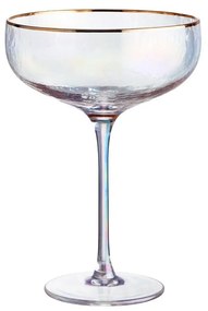 SMERALDA Sada pohárov na sekt so zlatým okrajom 400 ml 4 ks