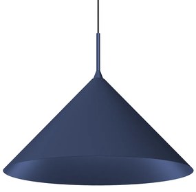 Závesné svietidlo Capital, 1x tmavomodré kovové tienidlo, (fi 46cm), db