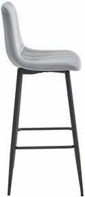 Prehouse Barová stolička POZZA - strieborno sivý zamat