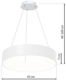 Závesné LED svietidlo Ohio, 1x LED 40w, 3000-6000k, w