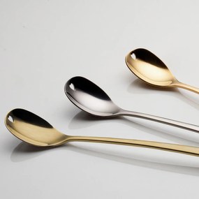Latté lyžičky so srdiečkom zlaté 4 ks set – Love Cutlery - 116626