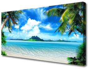 Obraz Canvas Palmy more tropický ostrov 125x50 cm