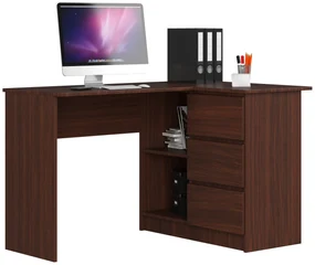 Rohový PC stolík Bodhi (wenge) (P). Akcia -21%. Vlastná spoľahlivá doprava až k Vám domov. 1068795