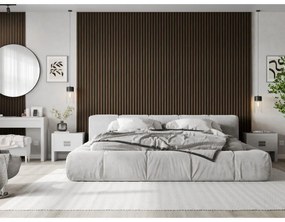 Mexen Lam-F, akustické stenové lamely 275 × 30 cm, plstený podklad 8 mm, technická dyha, orech pálený, S105-275307-3015-024