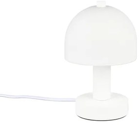 Biela stolová lampa so skleneným tienidlom (výška 19 cm) Glenn – Trio