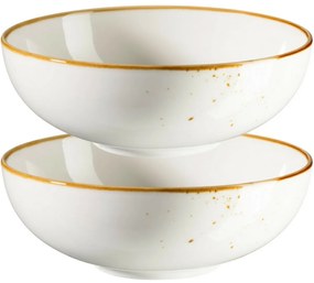 Mäser 2-dielna súprava misiek Pintar White hnedé bodky 22 cm
